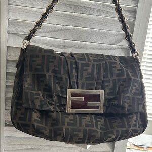 Fendi Mia Zucca Flap shoulder bag with COA